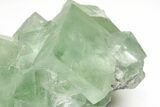 Green Cubic Fluorite Crystals with Phantoms - China #216325-2